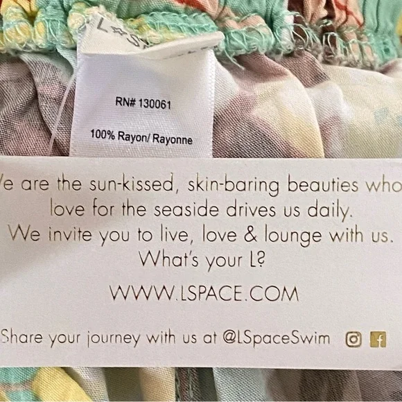 🎉Host Pick🎉L*Space Tropical Floral High Waist Westside Shorts Tassel NWT Sz S - Picture 16 of 16